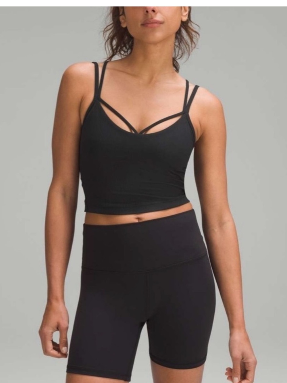 Lululemon Align Strappy Black Ribbed Tank Top